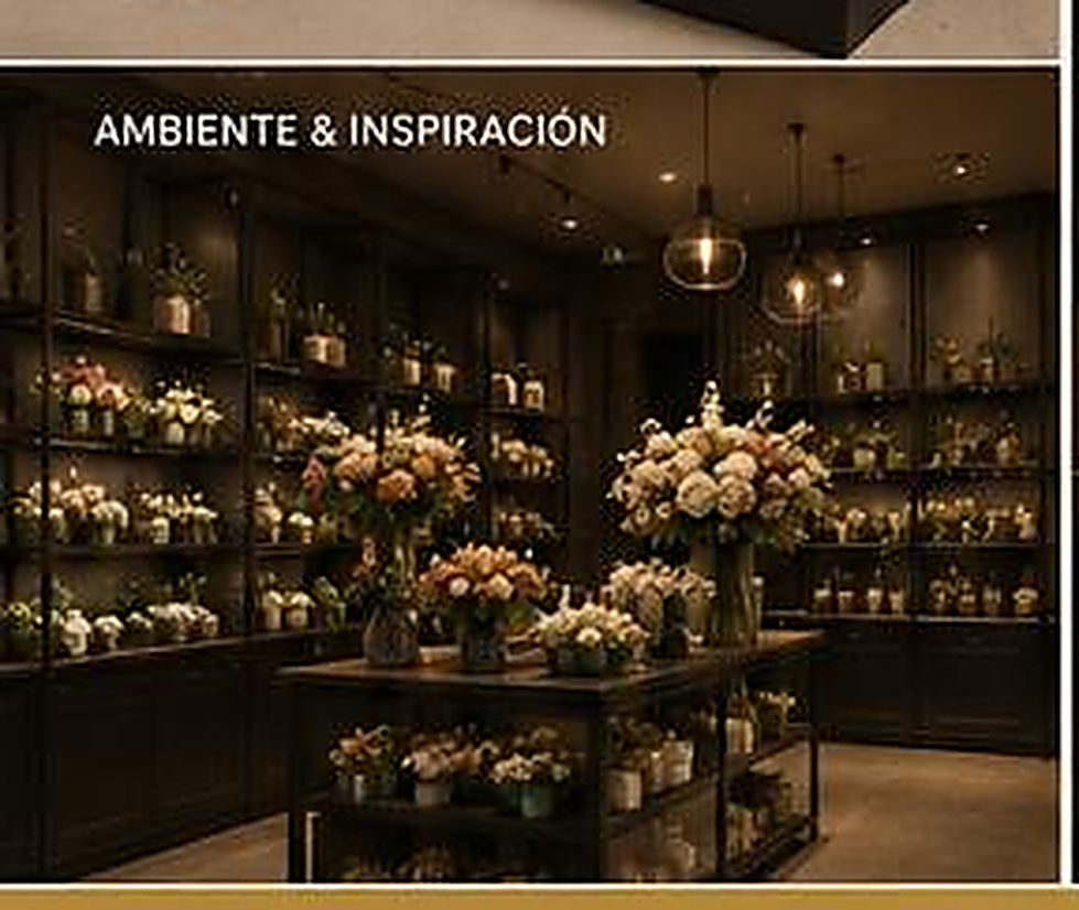 Interior de Florería Alelí en penumbra